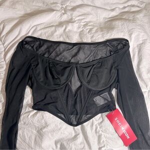 SHEIN Long Sleeve Mesh Top